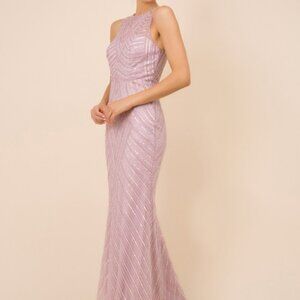 Sleeveless Sequined Sheath Shape Dress NXH404